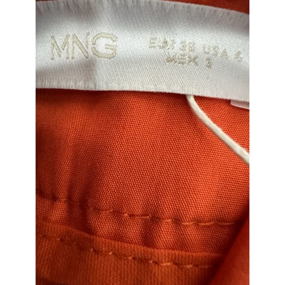 Mango NWT wide leg pants with Spring orange Sz 4 - Picture 5 of 5
